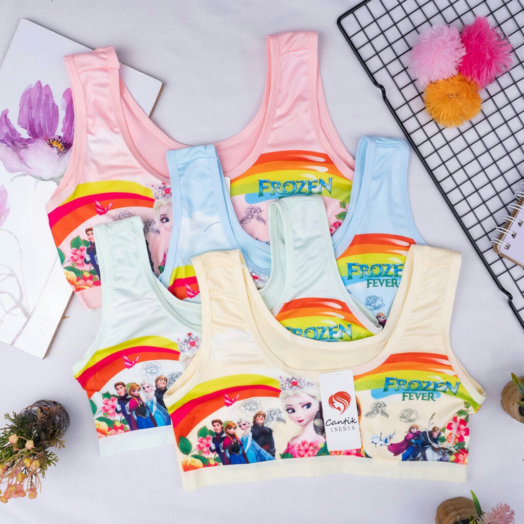 BEE - Miniset Anak Perempuan Motif Kartun Bahan Katun Import / Miniset 4