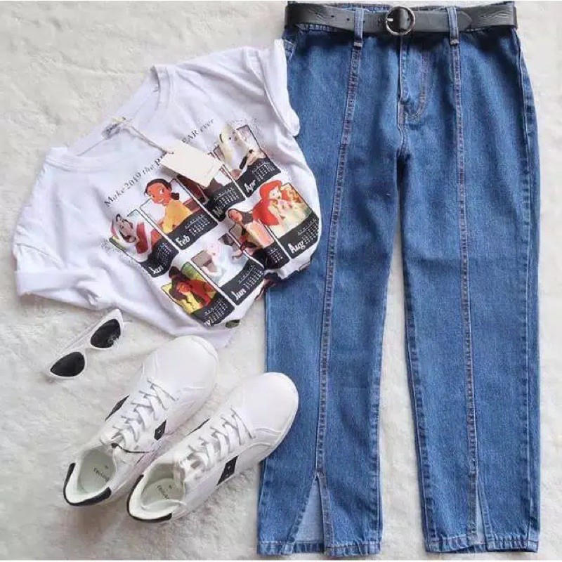 BELAH DEPAN BF - CELANA JEANS BOYFRIEND WANITA TERBARU 2
