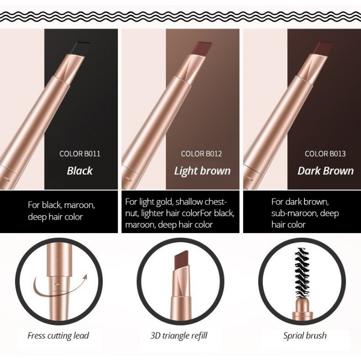 BIOAQUA 2 IN 1 LONG SLENDER EYEBROW PENCIL - BQY3276 2