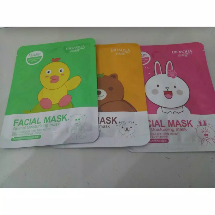 BIOAQUA ANIMAL MOISTURIZING FACIAL MASK LINE ICON 2