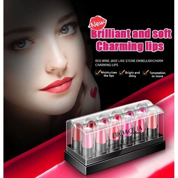 BIOAQUA CHARM LIPSTICK MINI 12PCS