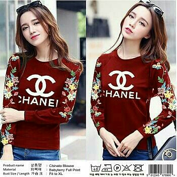 BLOUSE CHINOTA CHANEL MAROON 