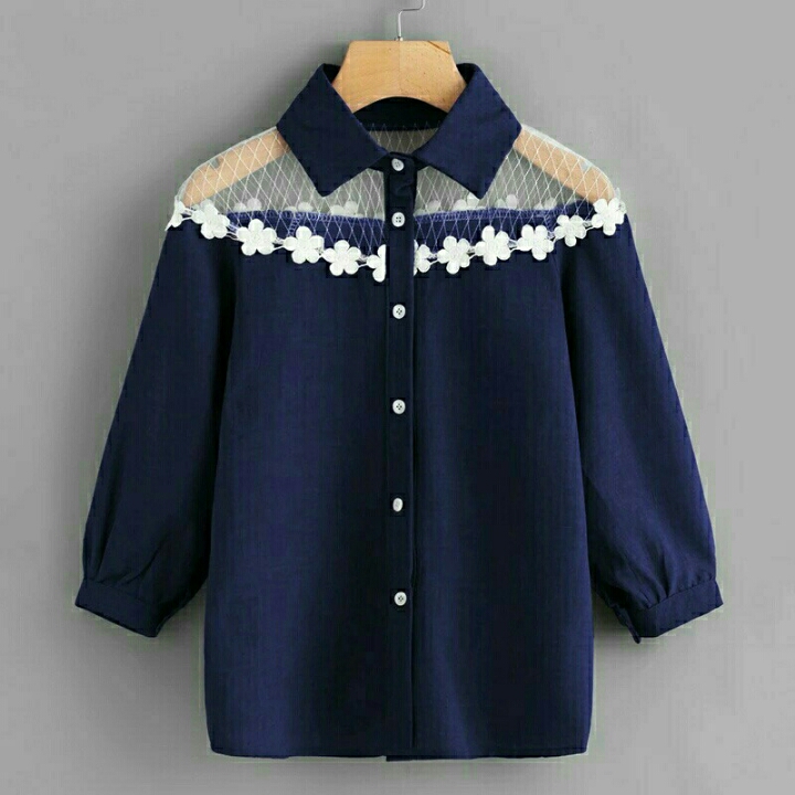 BLOUSE RENDA NAVY