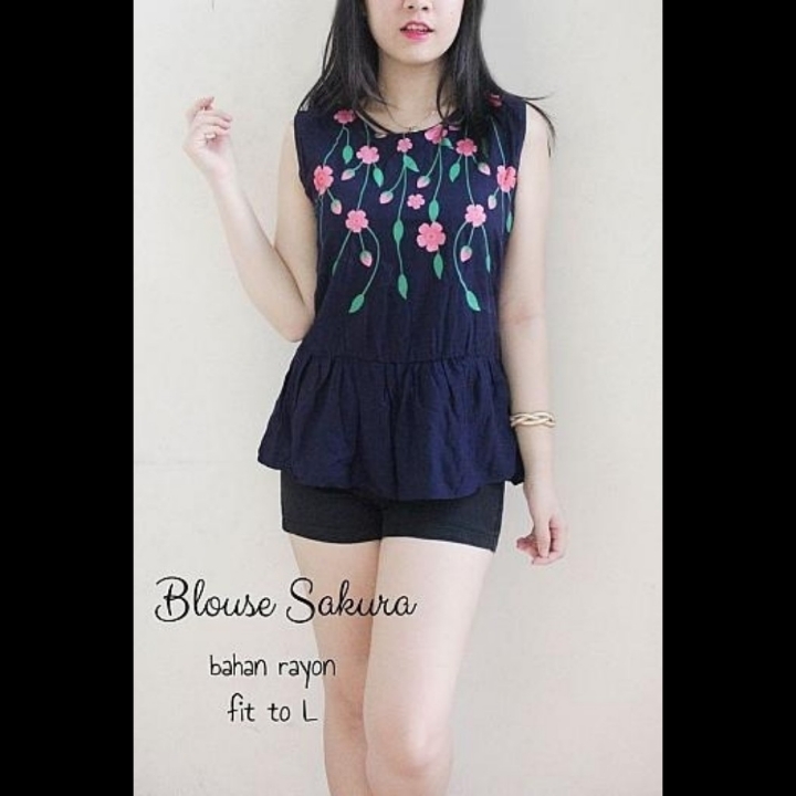 BNS - Blouse Sakura Navy 