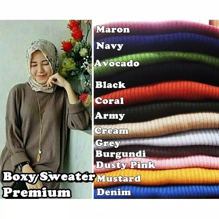 BOXY SWEATER PREMIUM JUMBO BAJU RAJUT