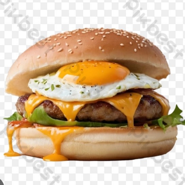BURGER DAGING SAPI KEJU TELUR