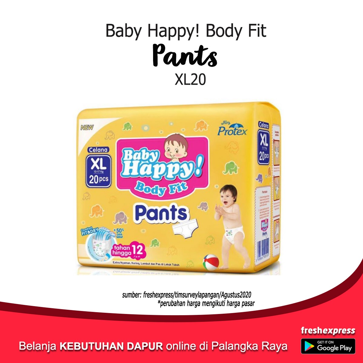 Baby Happy Body Fit Pants XL20