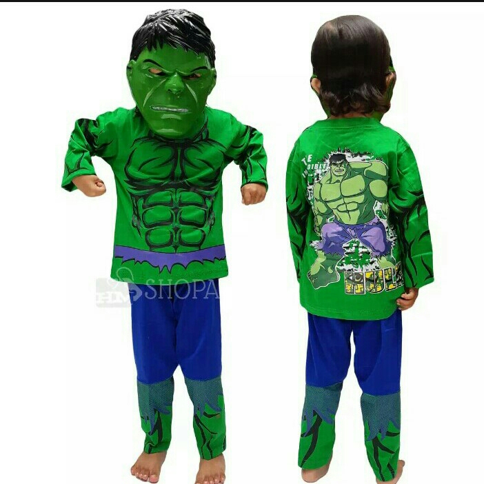 Baju Anak Kostum Hulk 2-4 Thn