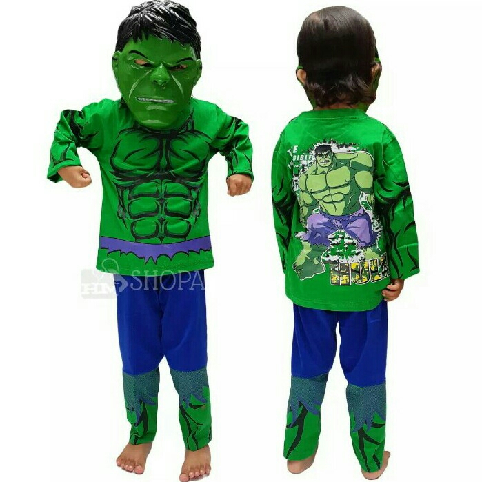 Baju Anak Kostum Hulk 5-7thn