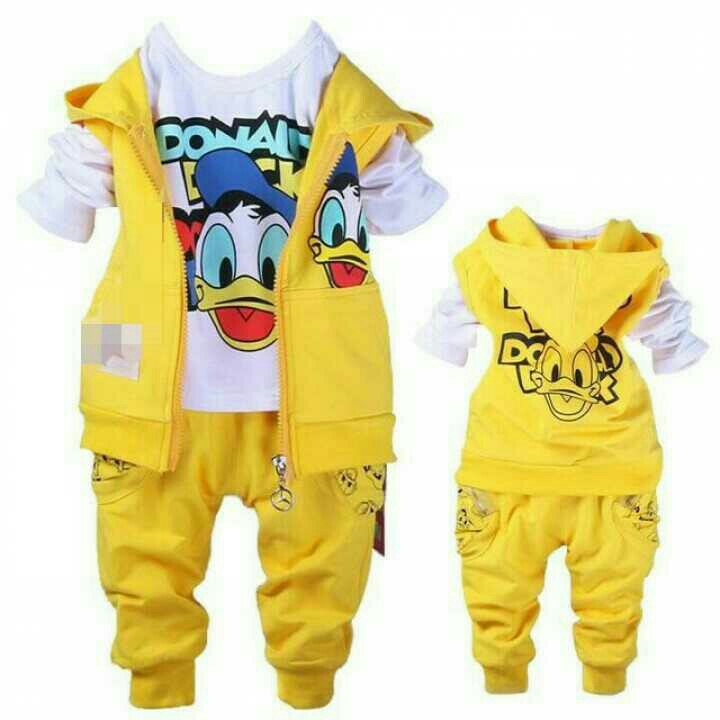 Baju Anak Setelan 3 In 1 Donald Duck