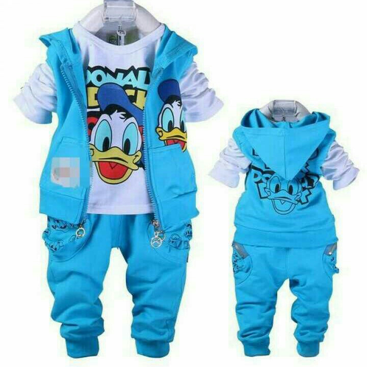 Baju Anak Setelan 3 In 1 Donald Duck
