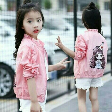 Baju Atasan Anak Jaket Momo Pink TAKS66 CB