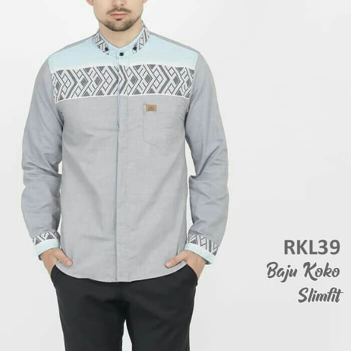 Baju Koko Modern Pria - Busana Muslim Modern Lengan Panjang OML15 2