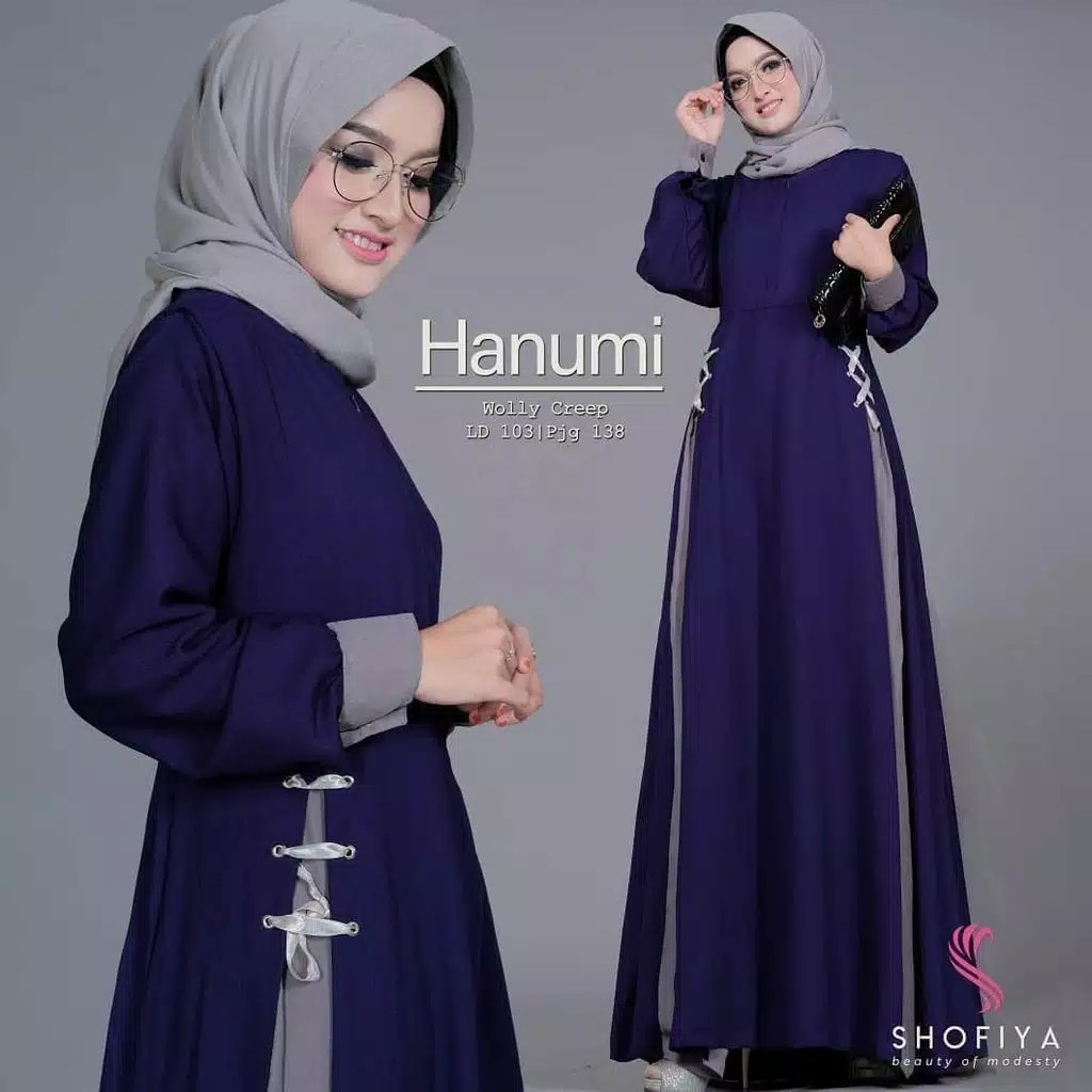 Baju Muslim  Baju Gamis  Dress Muslim Wanita  Hanumi Dress 2