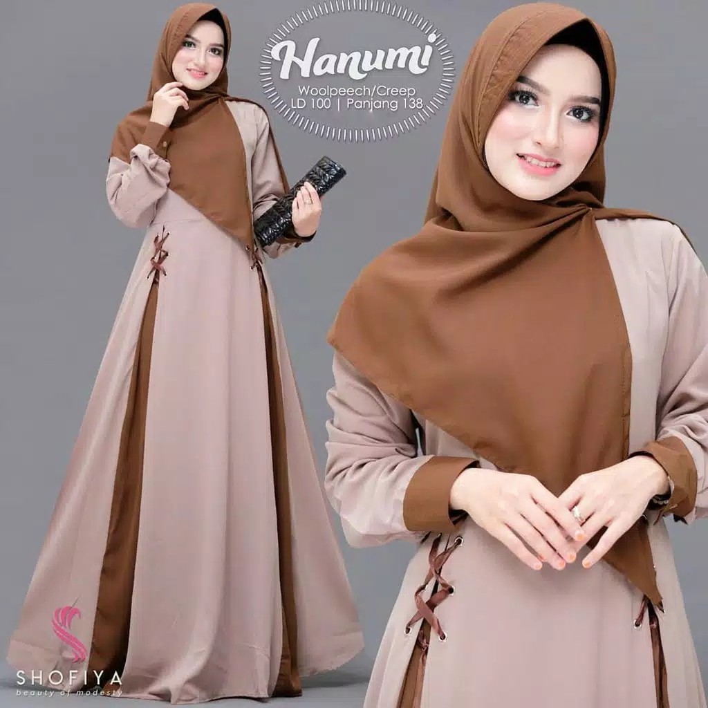 Baju Muslim  Baju Gamis  Dress Muslim Wanita  Hanumi Dress 4