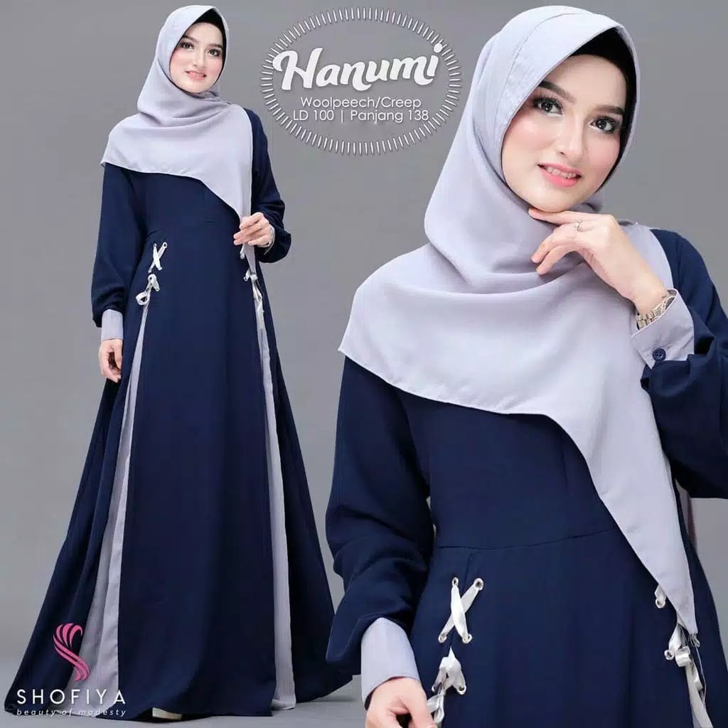 Baju Muslim  Baju Gamis  Dress Muslim Wanita  Hanumi Dress 5