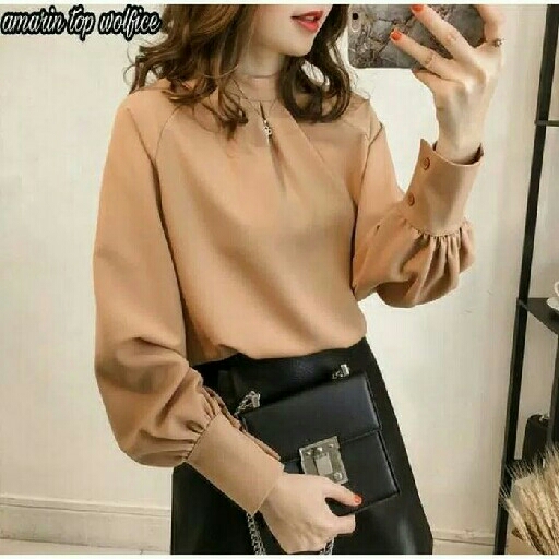Baju atasan wanita amarin top blouse  wolfis  termurah terbaru -SA