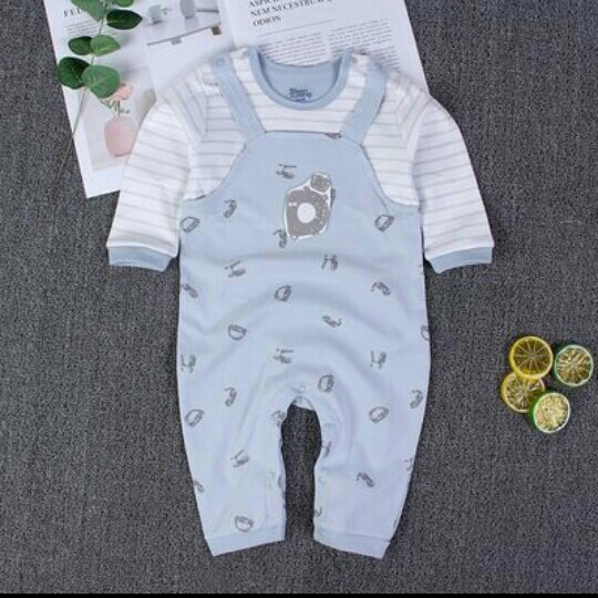 Baju ketat katun lengan panjang untuk bayi