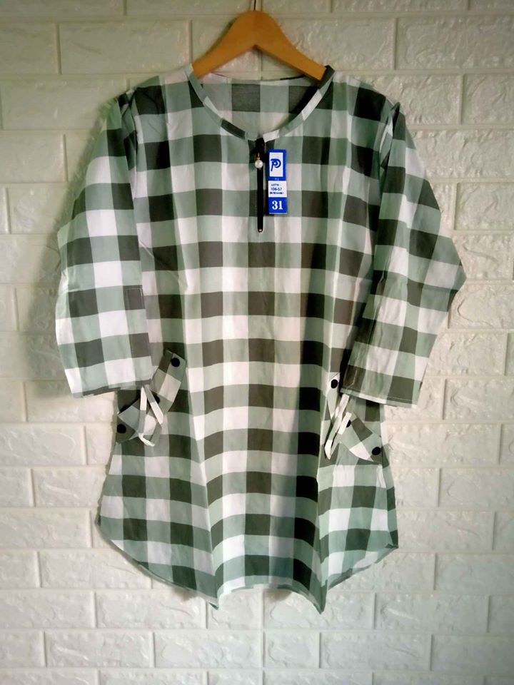 Baju Tunik Motif Kotak