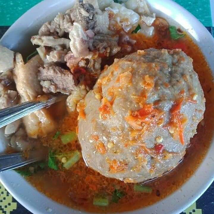 Bakso Beranak Daging Cincang Kuah Sambel Tetelan