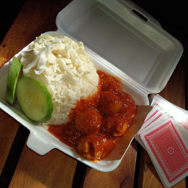 Bakso Pedes Plus Nasi