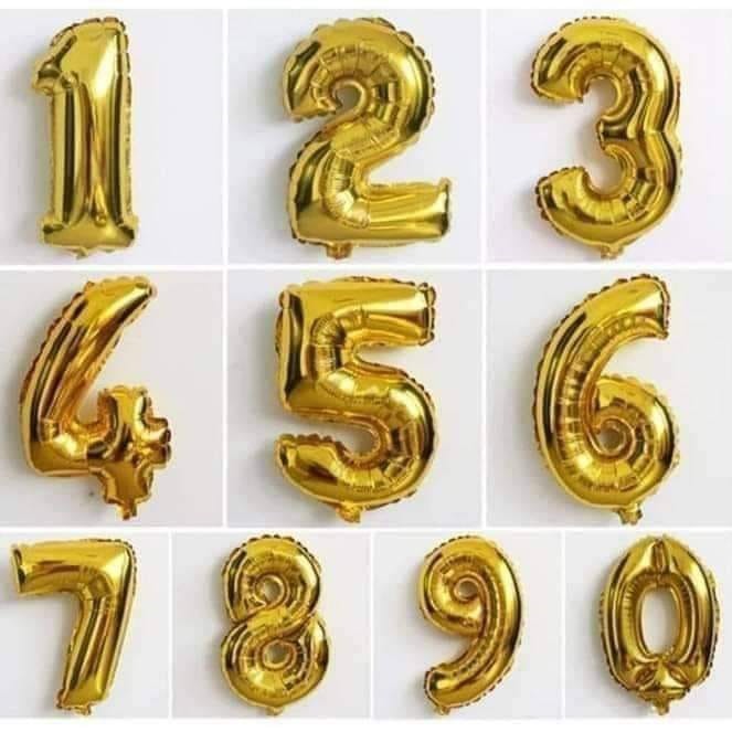 Balon Emas Angka