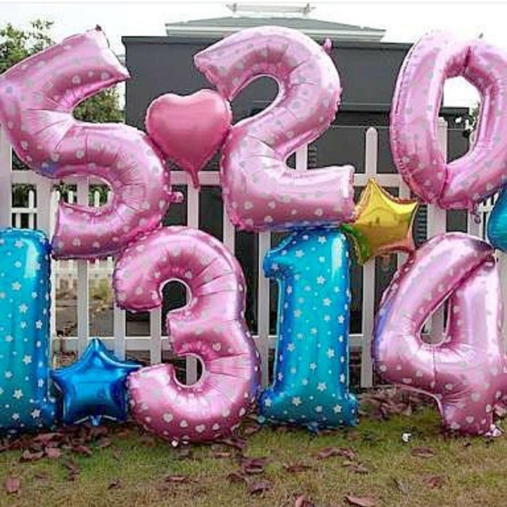 Balon Foil Angka Jumbo 1 M