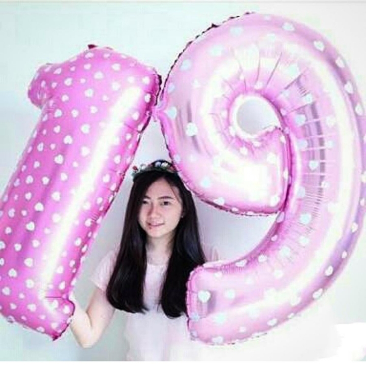 Balon Foil Angka Jumbo 1 M 2