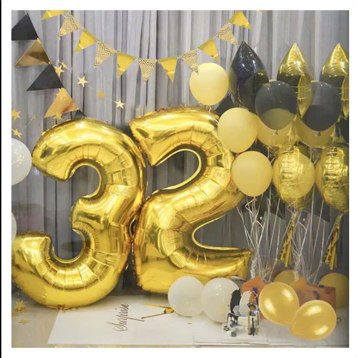 Balon Foil Angka Ukuran 1 M
