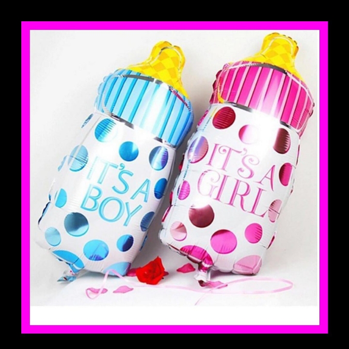 Balon Foil Bentuk Botol Susu Its A Boy Dan Its A Girl