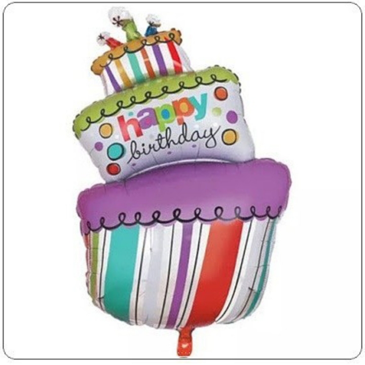 Balon Foil Happy Birthday Cake Jumbo