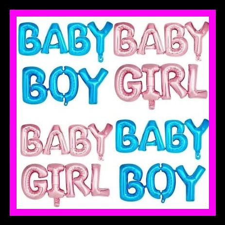 Balon Foil Huruf Baby Girl Dan Boy