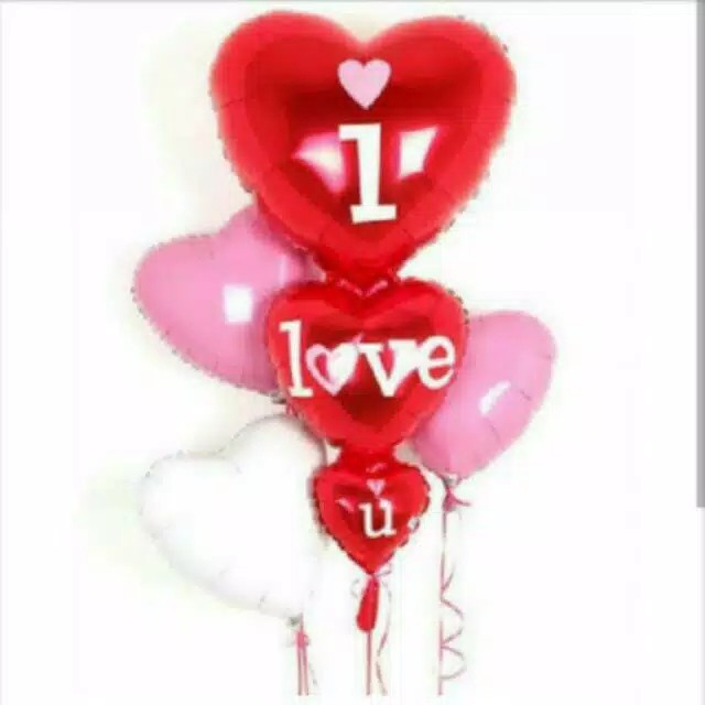 Balon Foil I Love U Jumbo 1 M