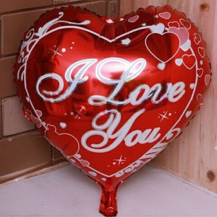 Balon Foil I Love You Ukuran Sedang