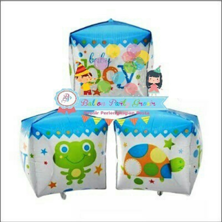 Balon Foil Kubus Baby Boy Dan Baby Girl Jumbo