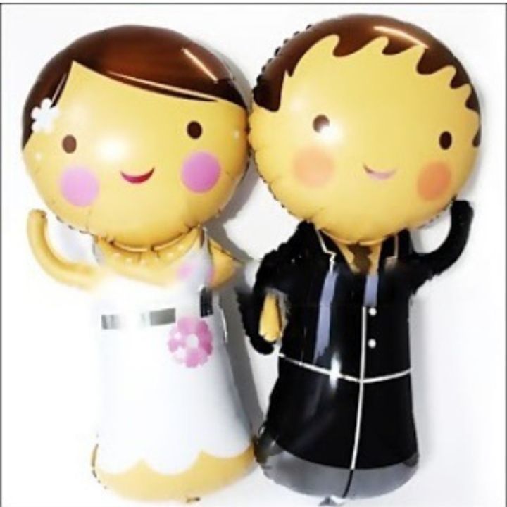 Balon Foil Sepasang Pengantin Ukuran Besar