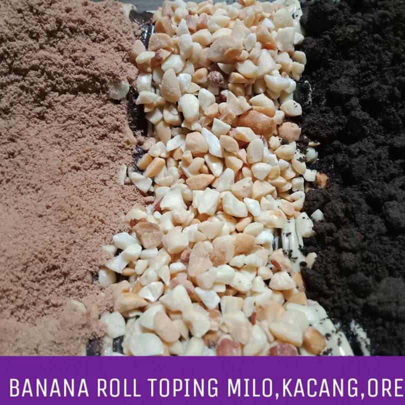 Bana Roll Toping Milo Kacang Oreo