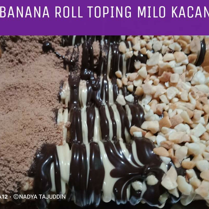 Banana Roll Toping Milo Kacang