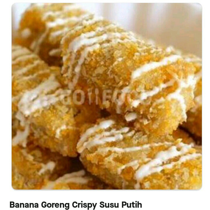 Banana goreng crispy susu putih