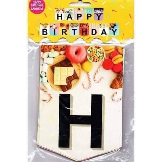 Banner Happy Birthday Motif Donat