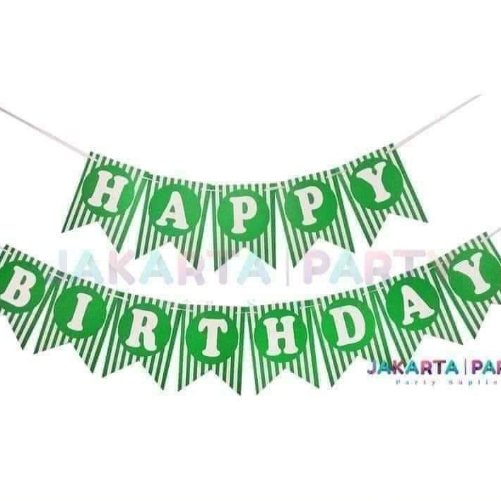 Banner Happy Birthday Salur Hijau