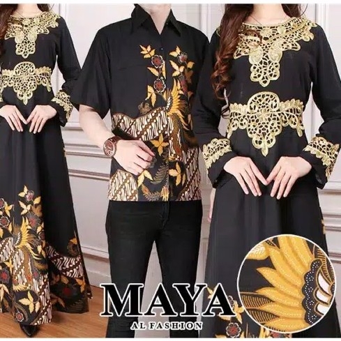 Batik Couple Maya - Hitam