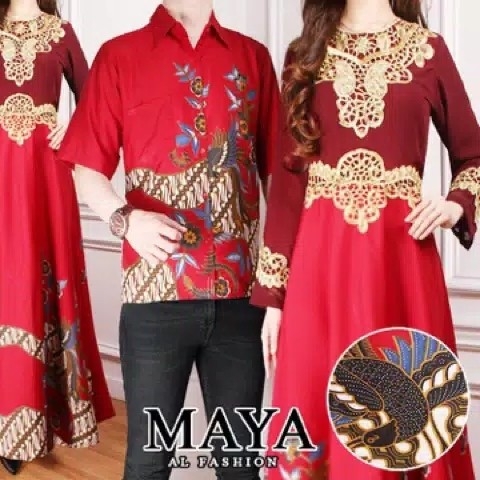 Batik Couple Maya - Merah