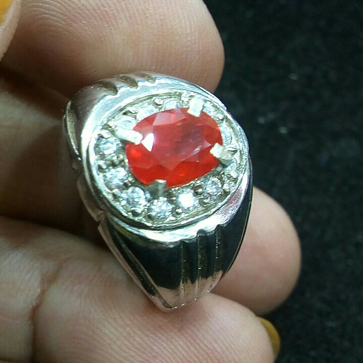 Batu Cincin Orange Sapphire