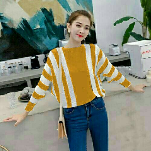 Batwing Stripe Mustard