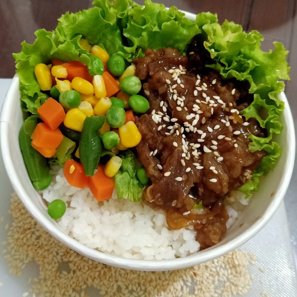 Beef Teriyaki Bowl Rice by Wr Kang seno
