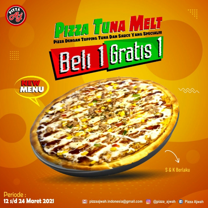 Beli 1 Pizza Jumbo Tuna Melt Gratis 1 Pzza Original Sosis