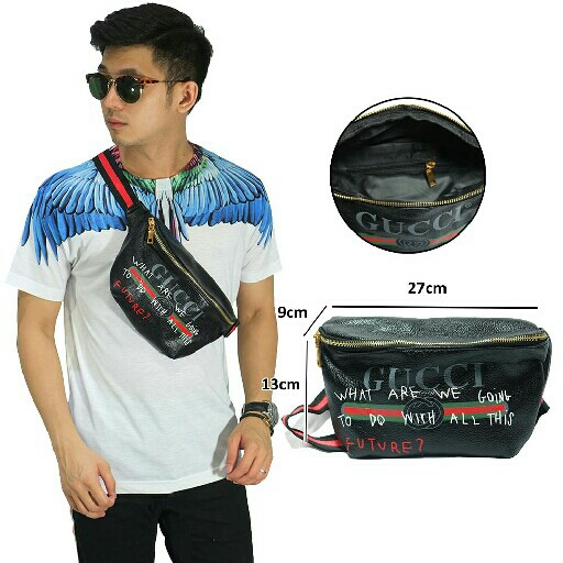 Belt Bag Gucci Typography Black