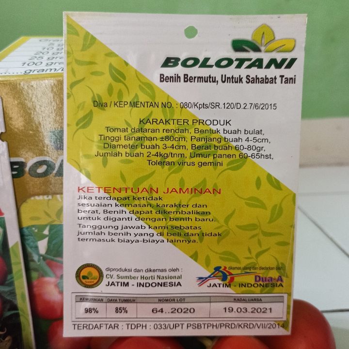Benih Tomat Sayur RIHANA BOLOTANI 1 Gr 3