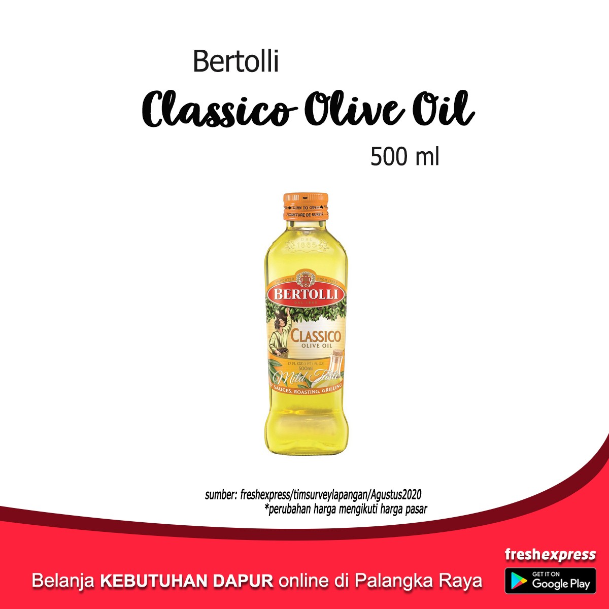 Bertolli Classico Olive Oil 500 Ml